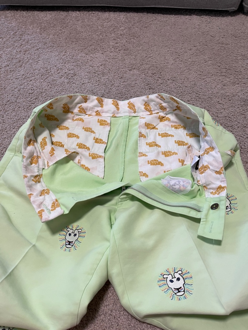Limited Edition Loudmouth John Daly Lion Logo Golf Pants Mens - Picture 6 of 11